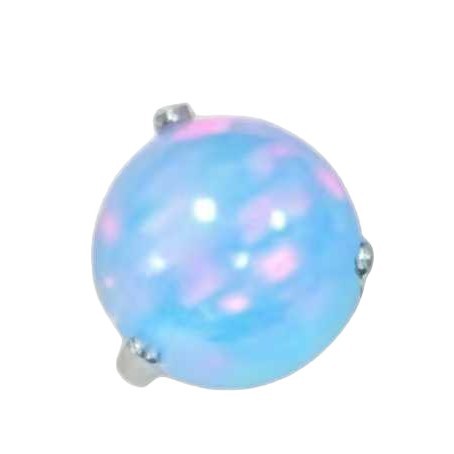 G23 Titanium Alloy External Thread Three-Prong Aurora Jelly Opal Ball Labret Stud Ear Stud Ear Cavity Stud DIY Jewelry - Image 5