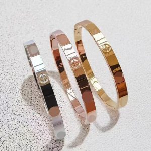 Kajia 10 Diamond Titanium Steel Bracelet Couple Baby's Breath 18K Rose Gold Titanium Steel Bracelet Jewelry Direct Sale