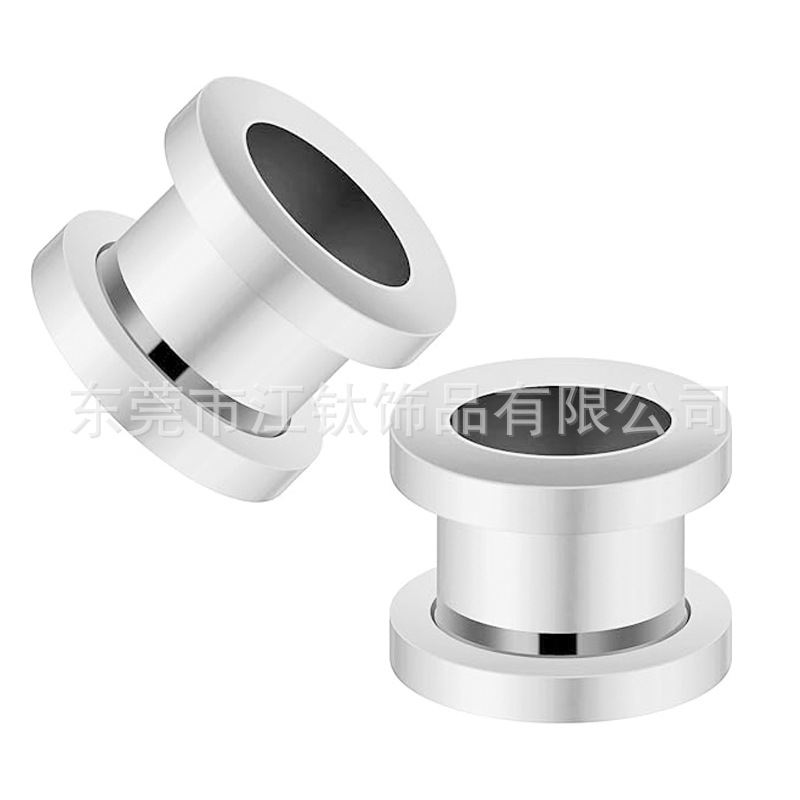 G23 Titanium Double Trumpet Ear Expanders - 12mm Ear Cartilage Piercing Jewelry for Women Men - Image 4