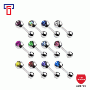 G23 Titanium Internally Threaded Ear Bone Nail Cartilage Stud Piercing Jewelry with CZ Gem