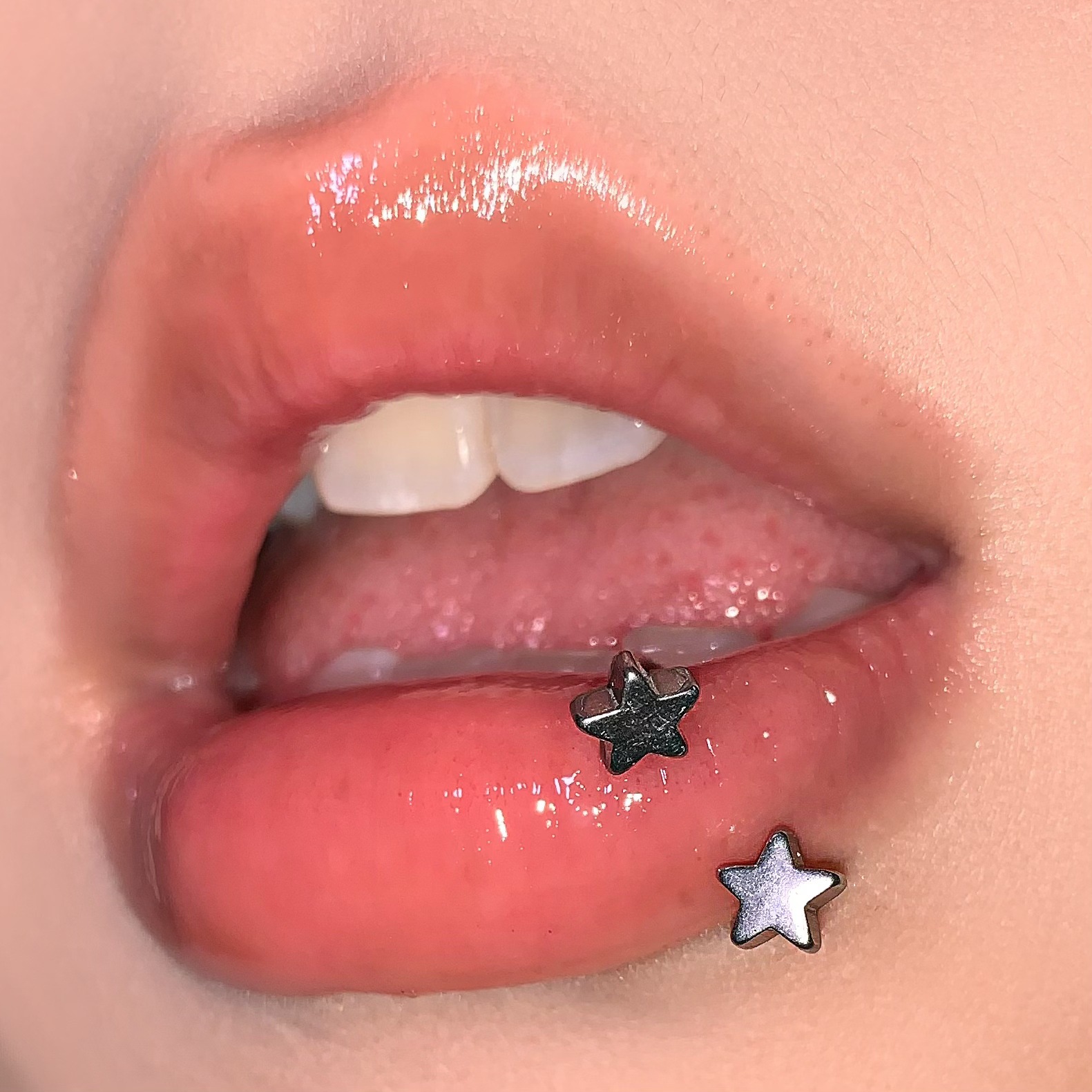 Star Story Star Lip Ring 316L Surgical Steel C Ring External Thread Lip Piercing Jewelry Wholesale - Image 2