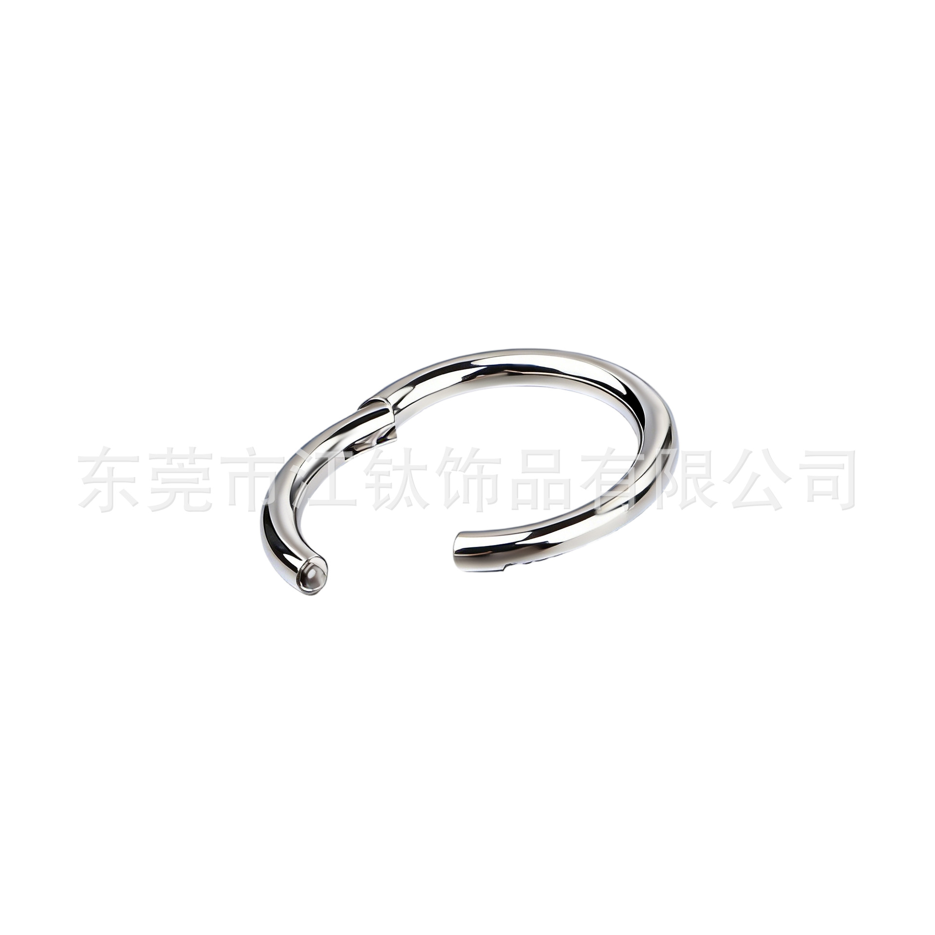 G23 Titanium Nose Ring Closed Ring with Natural Stone Inlay for Cartilage Piercing - Image 5
