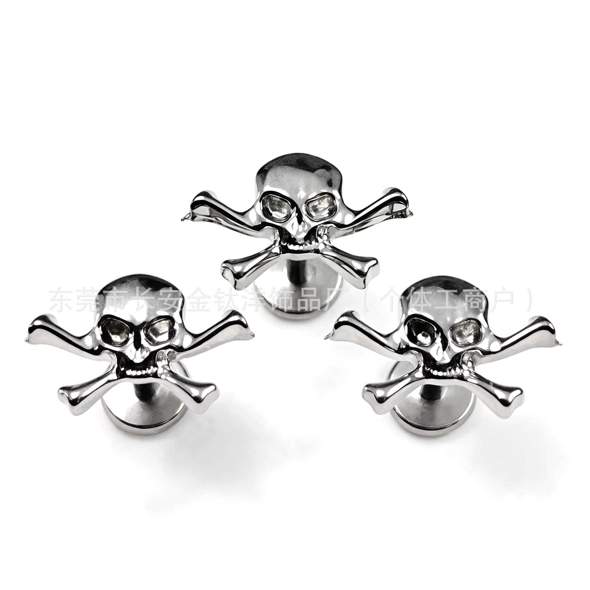 F136 Titanium Halloween Skull Earrings Nose Nails Cochlear Nails G23 Titanium Alloy Body Piercing Jewelry Ear Bone Nails - Image 5