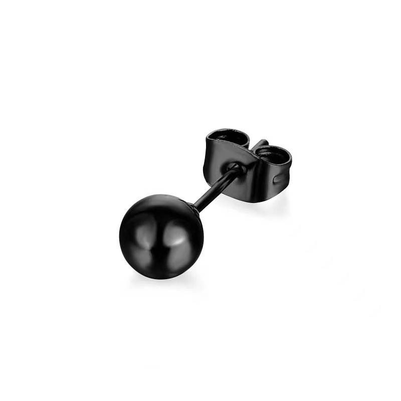 Silver G23 Titanium Earrings Ball Fine Needle Integrated Butterfly Buckle Earplugs Body Piercing Jewelry - Image 2