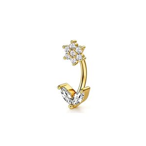 Fashion Stainless Steel Eyebrow Studs Zircon Heart Shape Piercing Jewelry Custom New Style