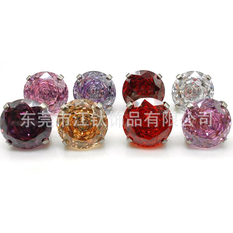 G23 Titanium New Rose Cut Zircon Earrings for Helix Cartilage Piercing - ASTM F136 Titanium Alloy Ear Bone Nail - Image 5