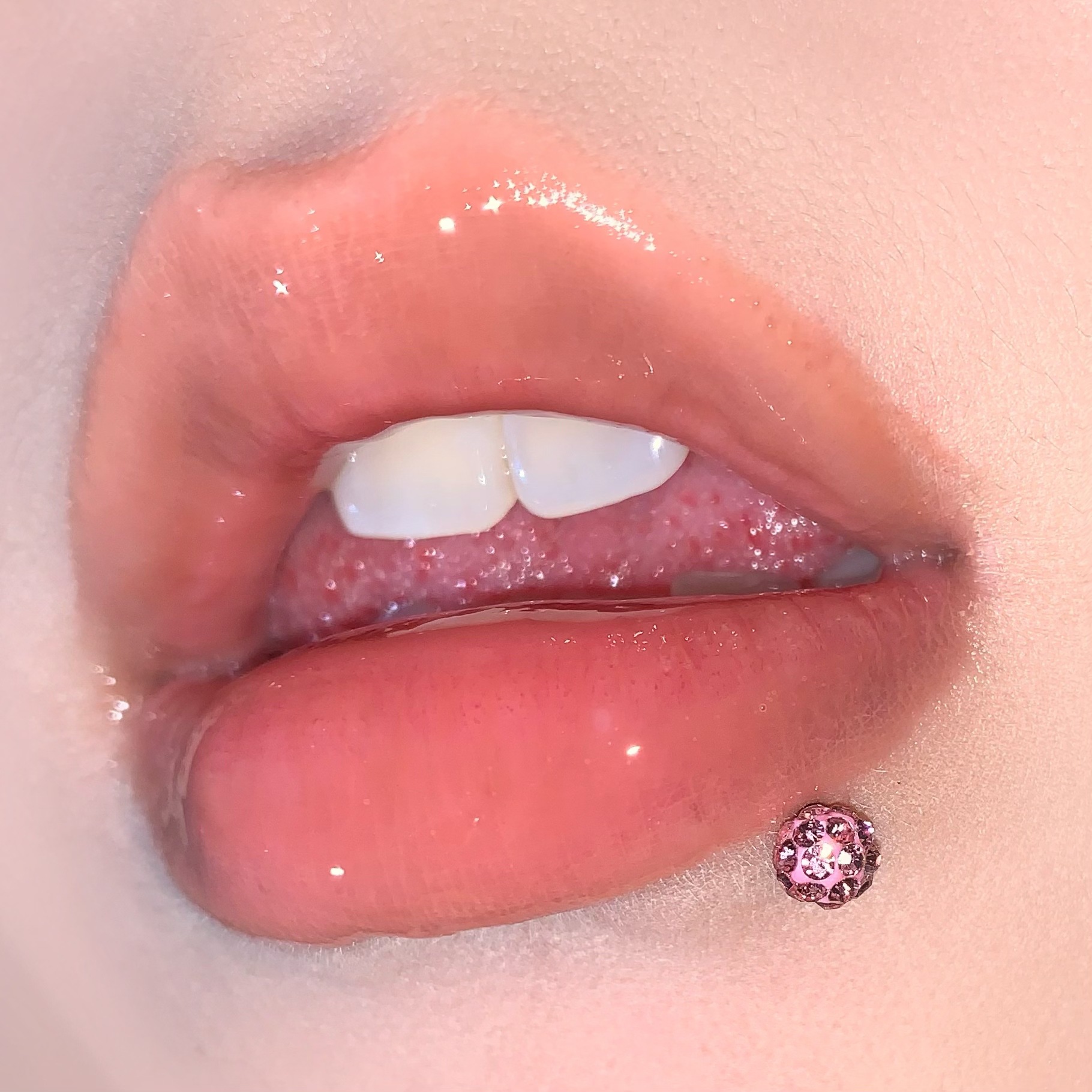 6-Color Shambhala Mud Ball Lip Labret Stud, Titanium Steel Straight Barbell, Ear Cartilage Stud, European American Style Piercing Jewelry Wholesale - Image 2