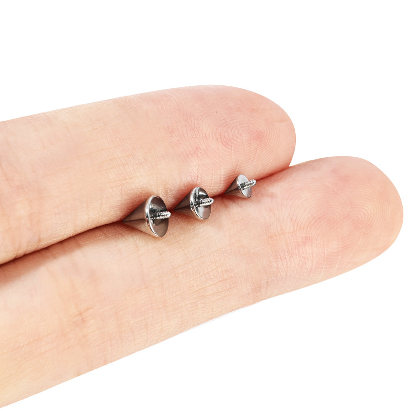F136 Titanium Alloy External Thread Cone Devil Nail G23 Lip Nail Eyebrow Nail Piercing Jewelry Accessories - Image 3