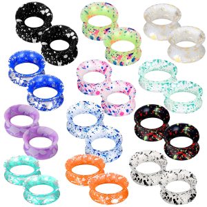 Silicone Ear Expander Tunnel Multi-Color Auricle Piercing Jewelry 25mm for Men Women