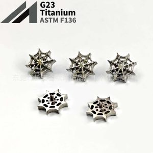 F136 Titanium Hollow Spider Web Ear Nail Nose Nail Ear Bone Piercing Jewelry G23 Titanium Alloy Body Jewelry