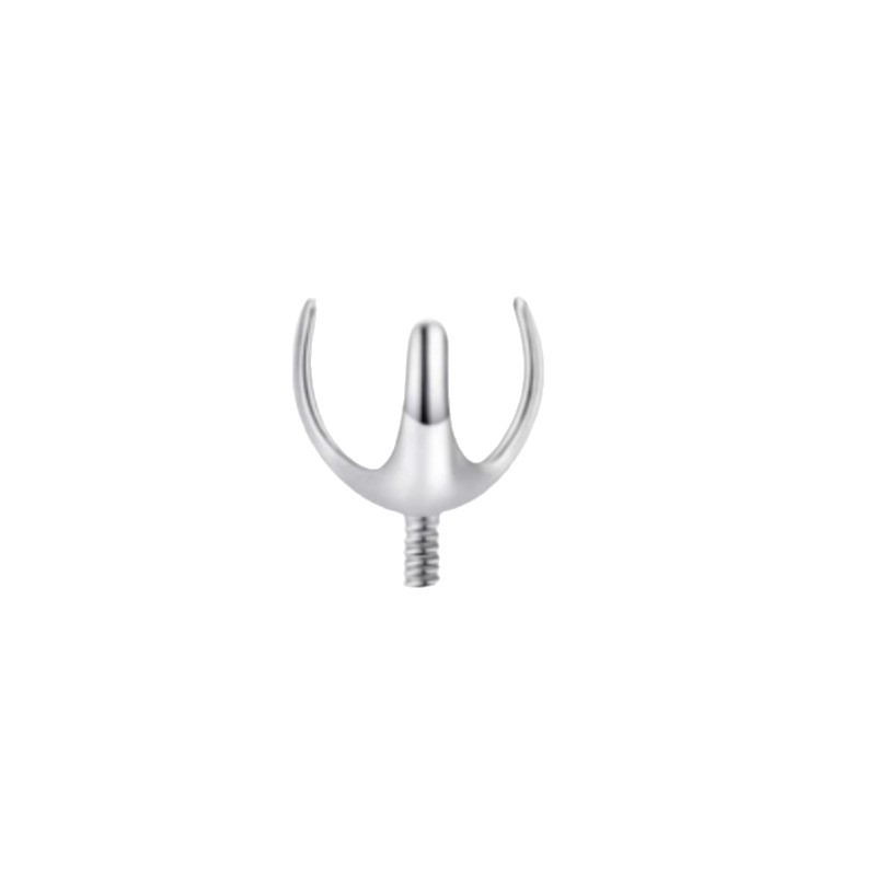 F136 Titanium Alloy Three-Claw External Thread Hollow Opal Lip Nail Ear Nail Tongue Nail Accessories Body Piercing Jewelry - Image 5