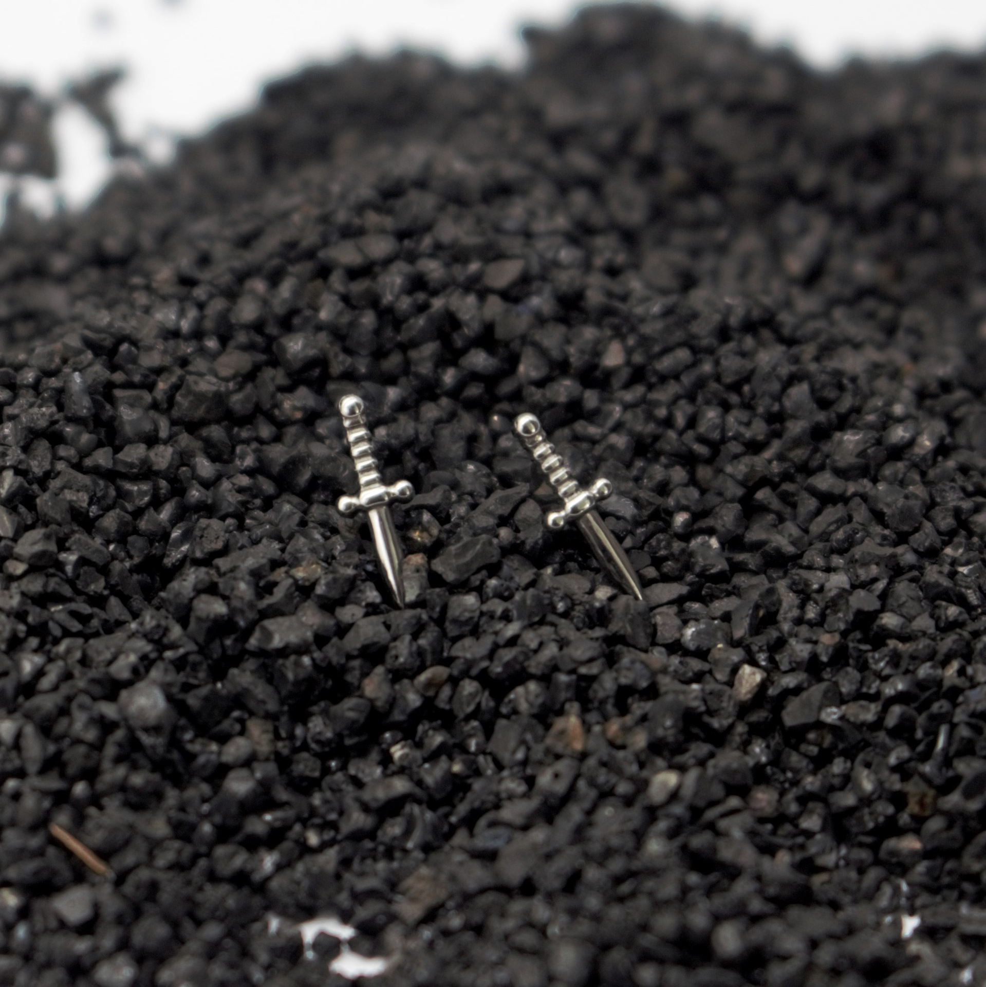 G23 Titanium Sword Dagger Earring Cartilage Stud Ear Bone Nail Body Piercing Jewelry - Image 2