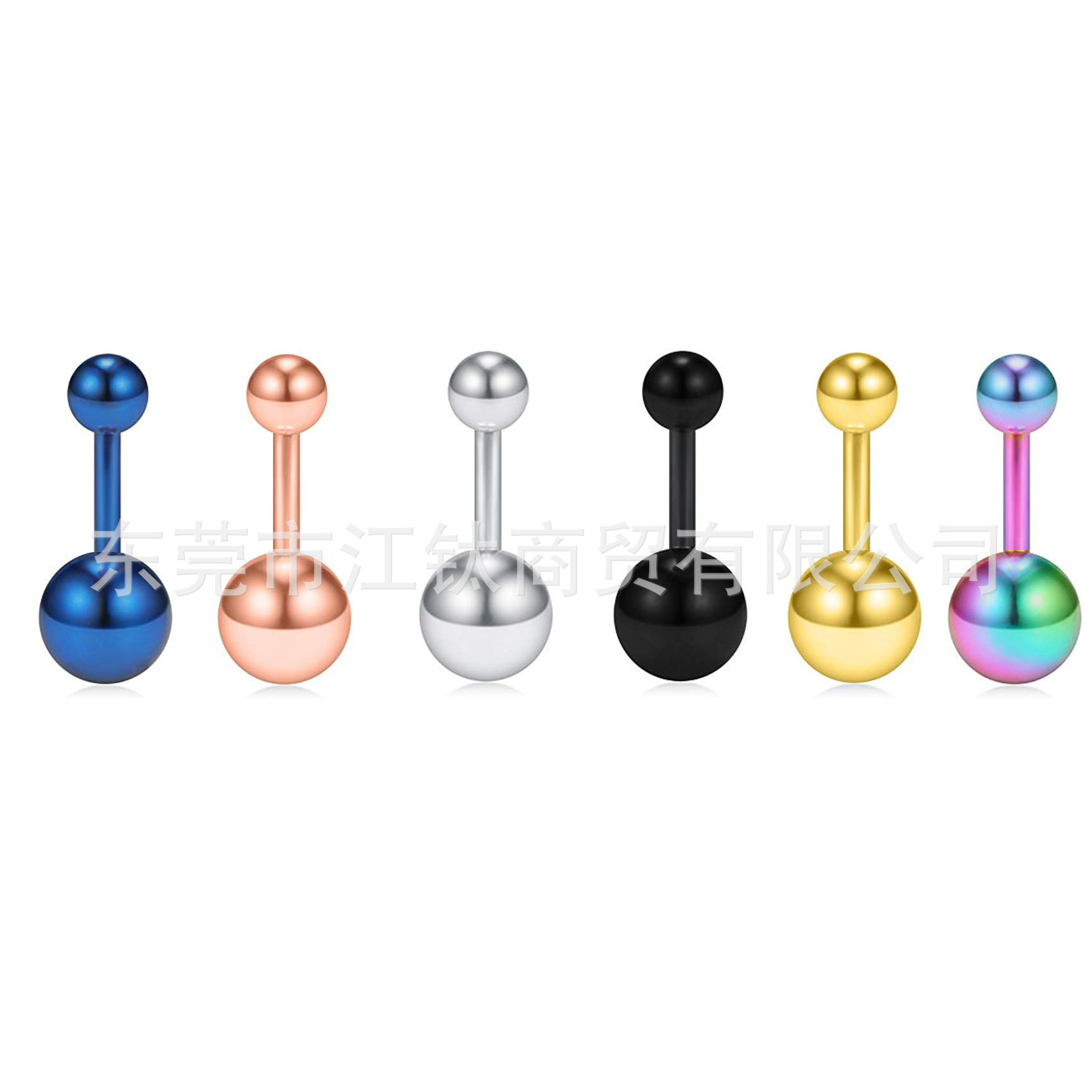 G23 Titanium Alloy Internally Threaded Titanium Ball Belly Button Ring 14g (1.6mm) Exquisite Piercing Jewelry - Image 3