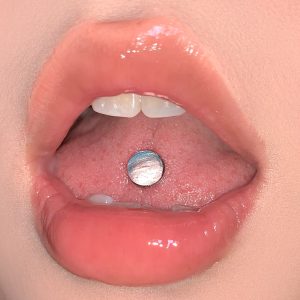 Gradient Tongue Barbell 316L Surgical Steel External Thread Tongue Ring Piercing Jewelry for Women Men