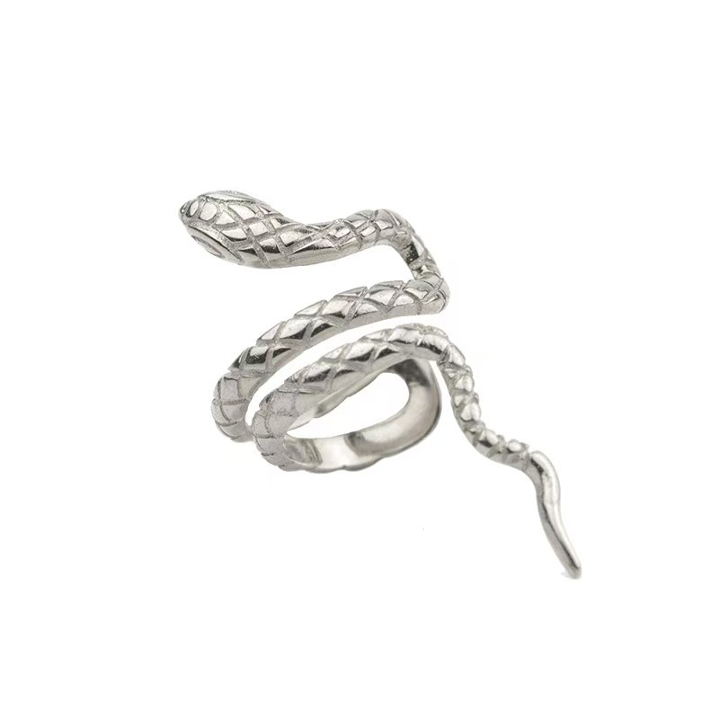 Retro Cold Snake Shape Ear Clip - No Piercing Needed, Gold Plated, Unisex, Fashionable Hoop Ear Cuff - Image 3