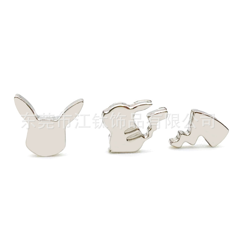 Pikachu Lightning Tail Ear Stud Lip Nail G23 Titanium Alloy Cartilage Piercing Jewelry - Image 3