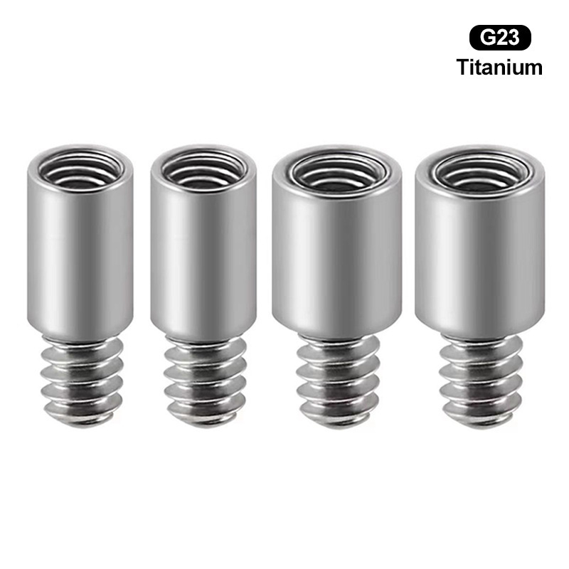 Zesen F136 Titanium Alloy 14G 16G Extension Rod 2mm Internal Thread Tongue Barbell Piercing Jewelry - Image 2