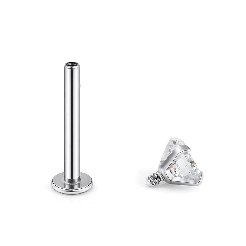 F136 Titanium Lip Nail Rod 1.0mm Wire Diameter Flat Bottom Labret Stud Body Piercing Jewelry - Image 2