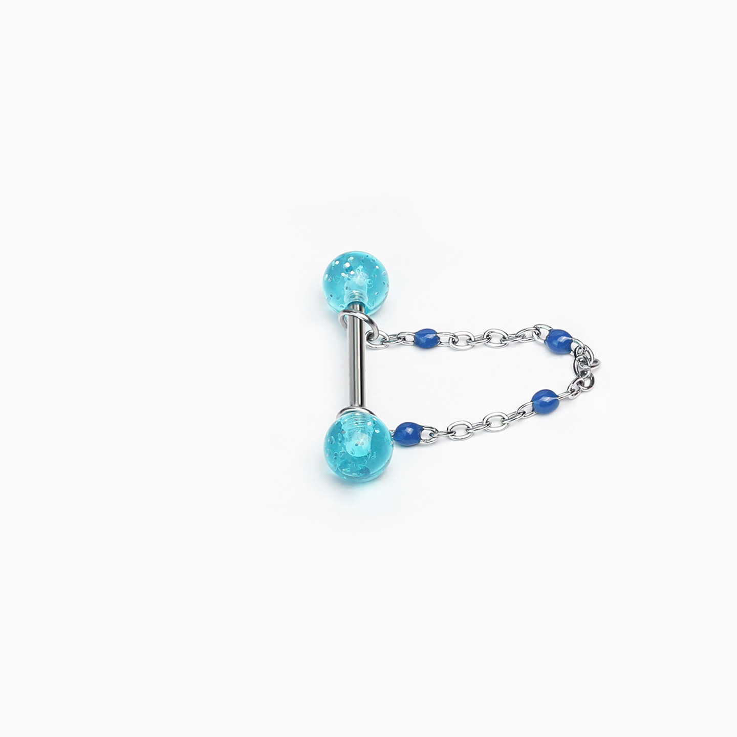 Double-Ended Fine Glitter Chain Tongue Barbell, Detachable Acrylic Gradient Hot Girl Sweet Cool Piercing Jewelry, Cross-Border Wholesale - Image 4
