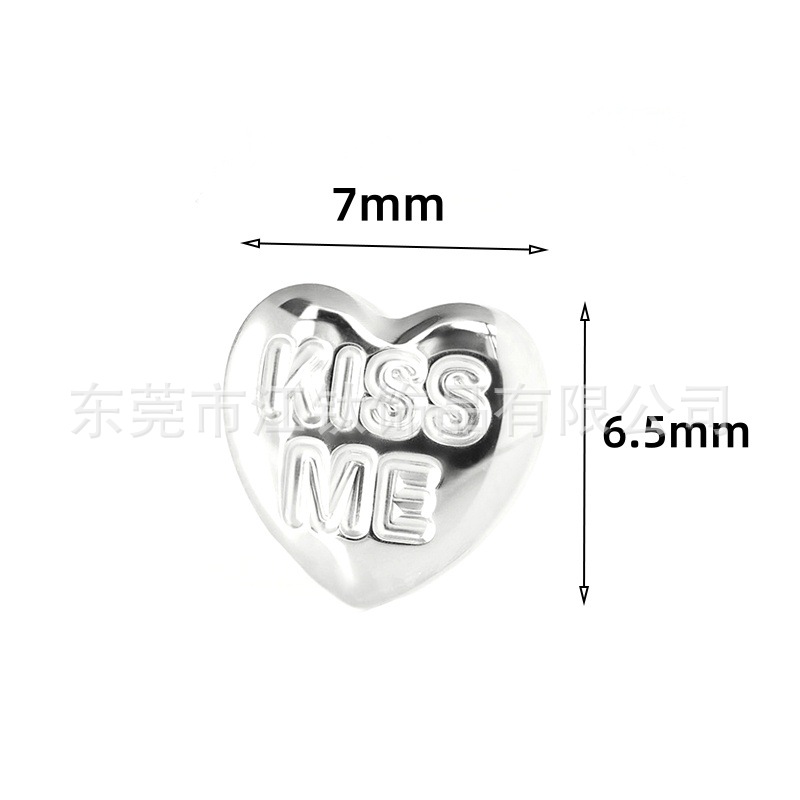 G23 Titanium Heart Ear Cartilage Stud Love Letter Earring Body Piercing Jewelry - Image 3