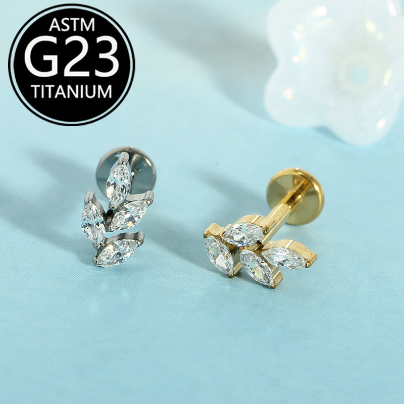 G23 Titanium Flat Low Internal Thread Lip Stud - Simple Versatile Ear Cartilage Nose Bone Jewelry - Image 3