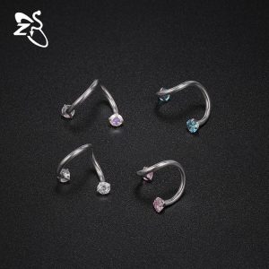 Personalized Round Zircon Stainless Steel Ear Clip for Women - Geometric Exotic Ear Clip Without Ear Holes