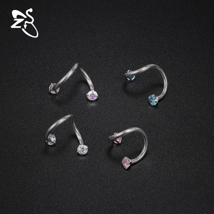 Personalized Round Zircon Stainless Steel Ear Clip for Women - Geometric Exotic Ear Clip Without Ear Holes - Image 2