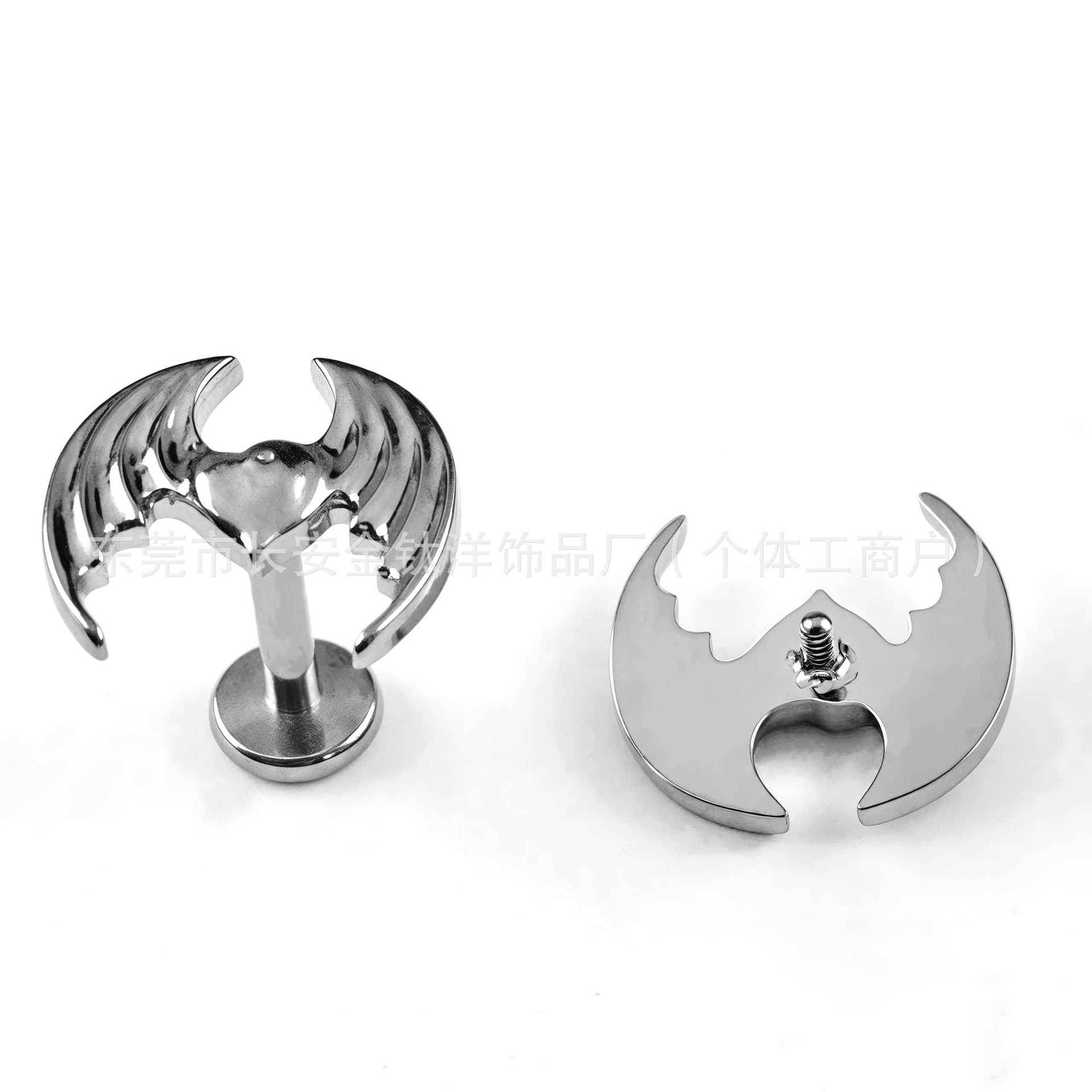 F136 Titanium Devil Wings Love Halloween Nose Nail Ear Bone Nail G23 Titanium Alloy Body Piercing Jewelry - Image 3