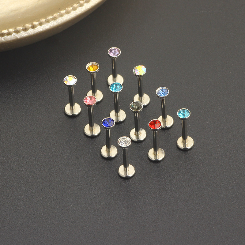 Stainless Steel Inner Teeth 3mm Lip Nail Labret Stud Screw Ear Bone Jewelry Accessories Diy New Earrings - Image 4