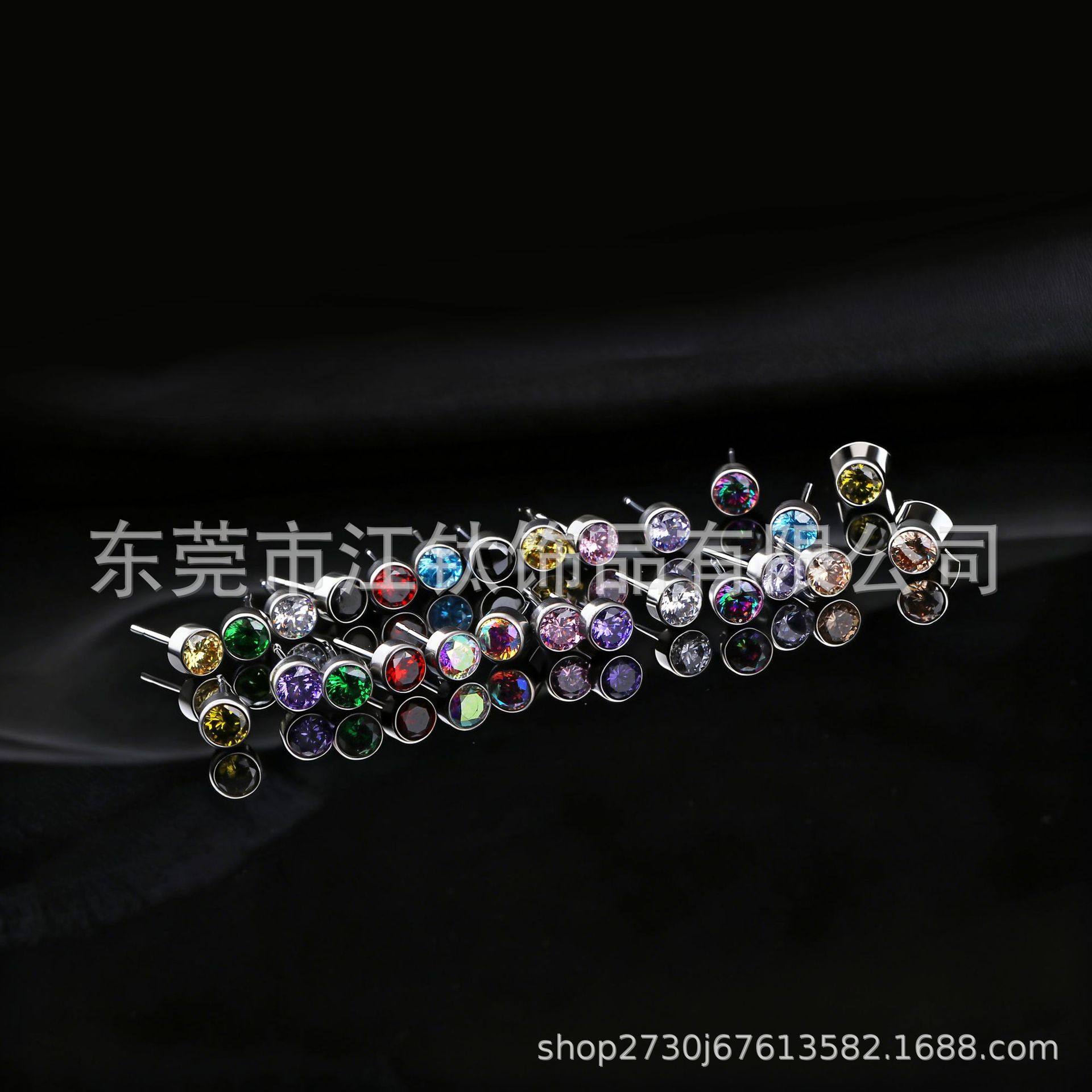 G23 Titanium Ear Studs with 5A Zircon Butterfly Back - Cartilage Piercing Jewelry - Image 3
