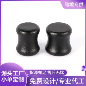 Wooden Waist Drum Ear Expander Black Solid Wood Flat Piercing Ear Gauges