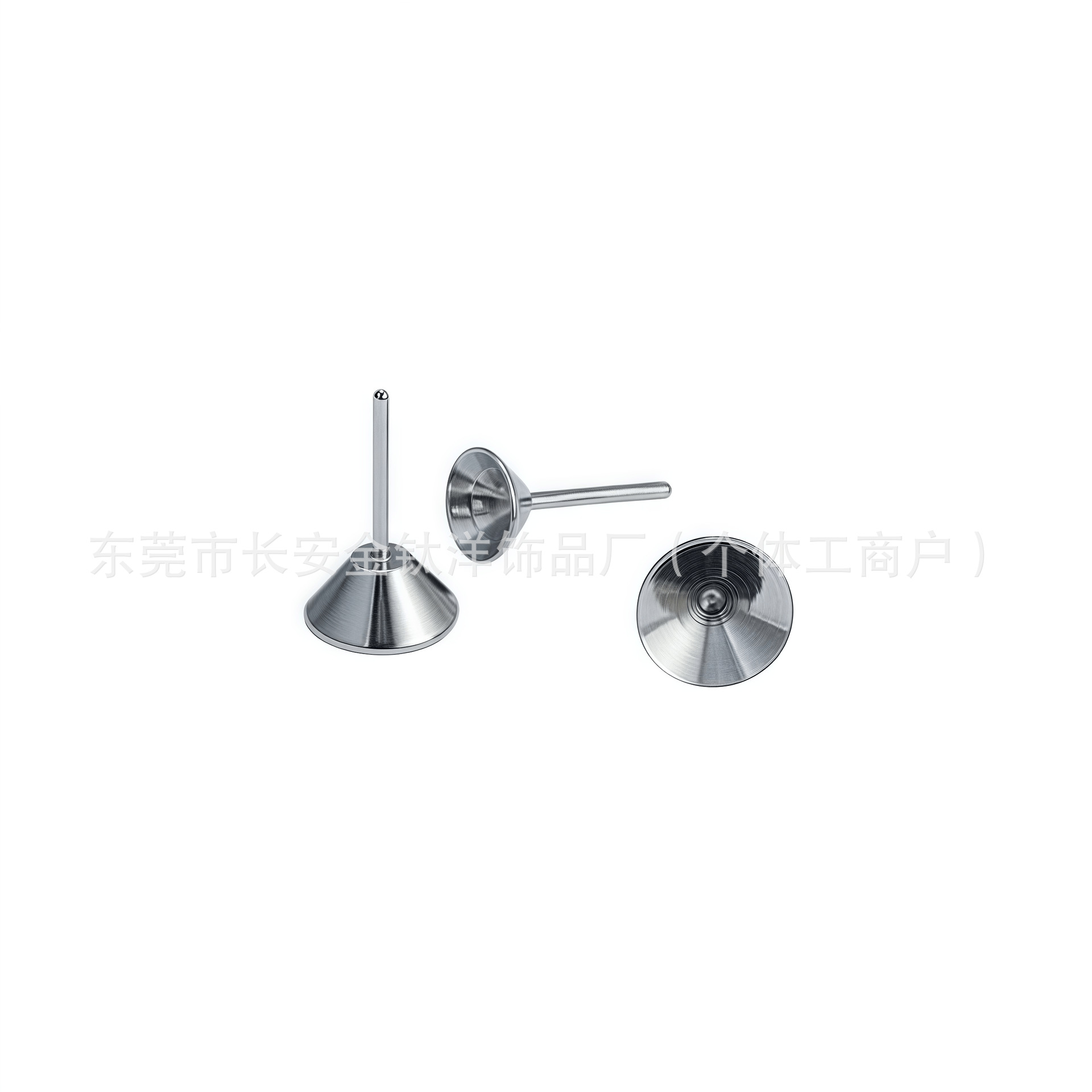 G23 Titanium Hollow Base Bowl Holder Funnel-Shaped Pin Internal Thread Lip Piercing Jewelry - Image 2
