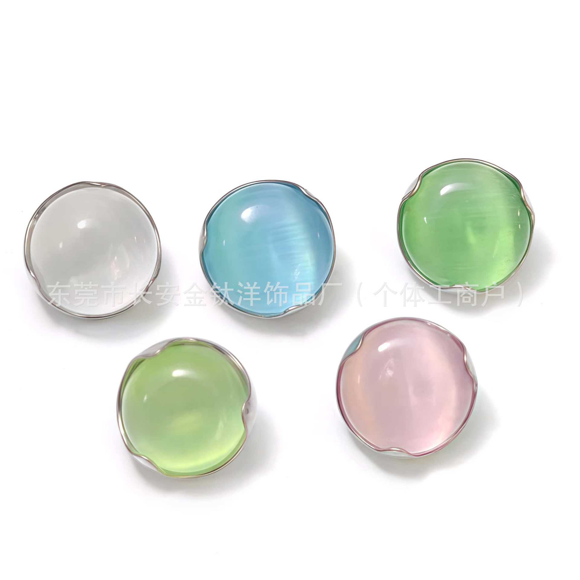F136 Titanium Wave Edging Cat's Eye Stone Flat Bottom Ear Bone Lip Tongue Nail G23 Titanium Piercing Jewelry - Image 3
