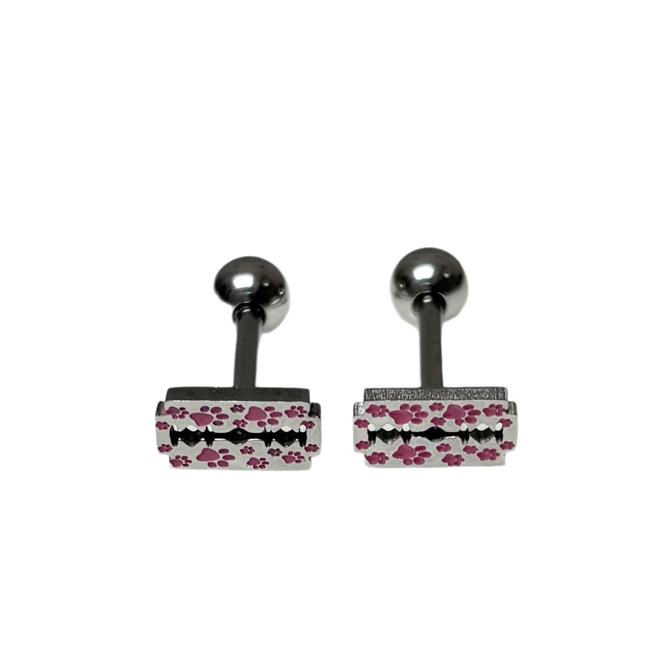 Blade Pink Dog Claw Tongue Barbell 16mm 1.6mm External Thread Titanium Steel Oral Piercing Jewelry Wholesale - Image 5
