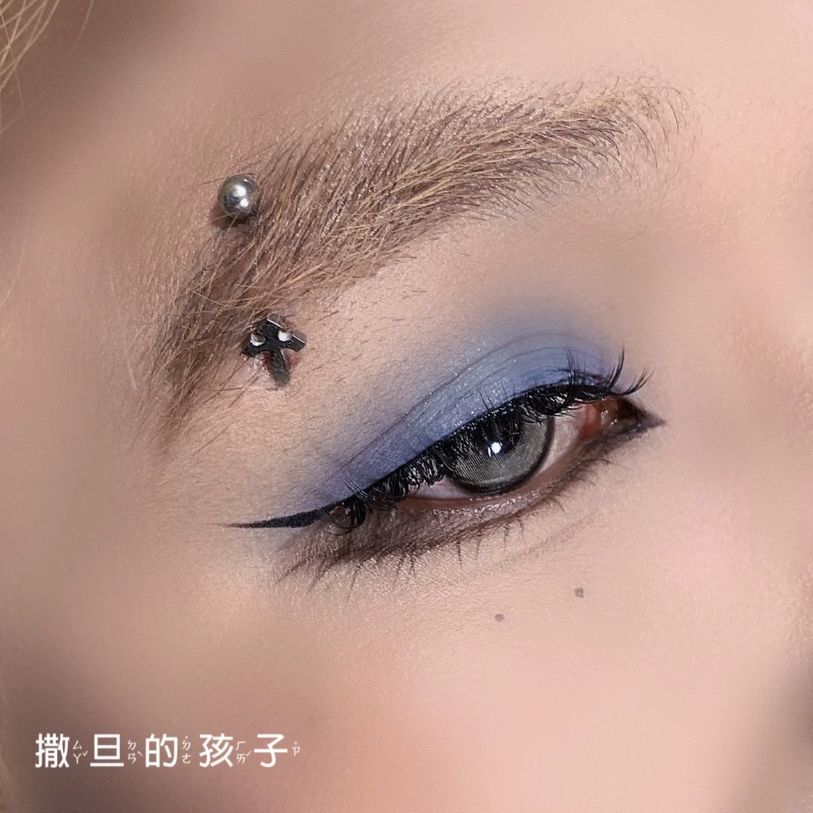 Satan's Child Yabe Nana Eyebrow Nail 316L Surgical Steel Eyebrow Ring for Women Men Cute Punk Style Body Piercing Jewelry - Image 2