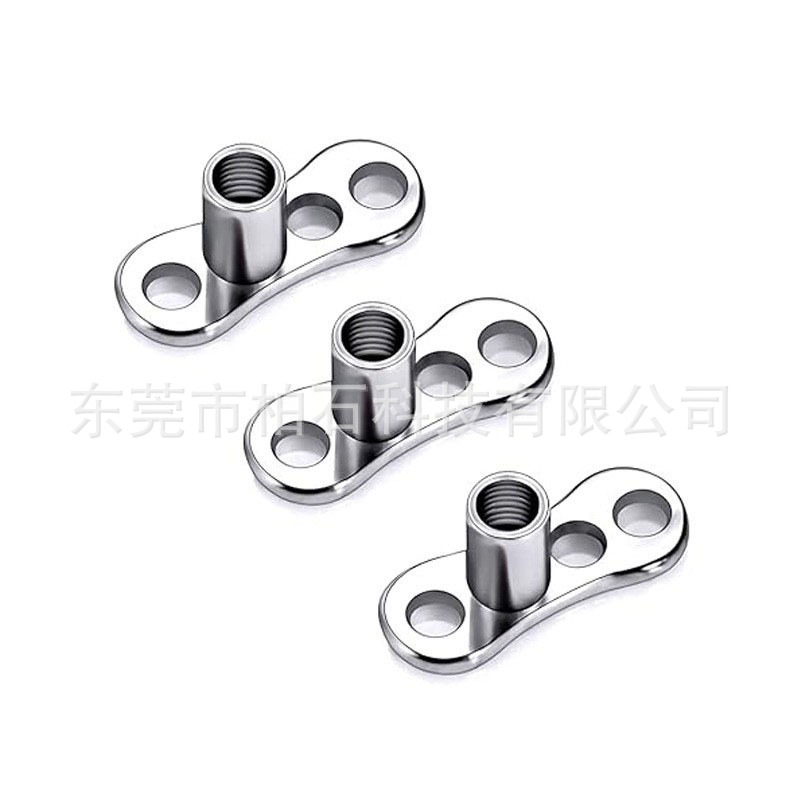 F136 Titanium Alloy Buried Nail Base Subcutaneous Implantation Internal Thread 3-Hole Bone Nail G23 Titanium Body Piercing Jewelry - Image 5