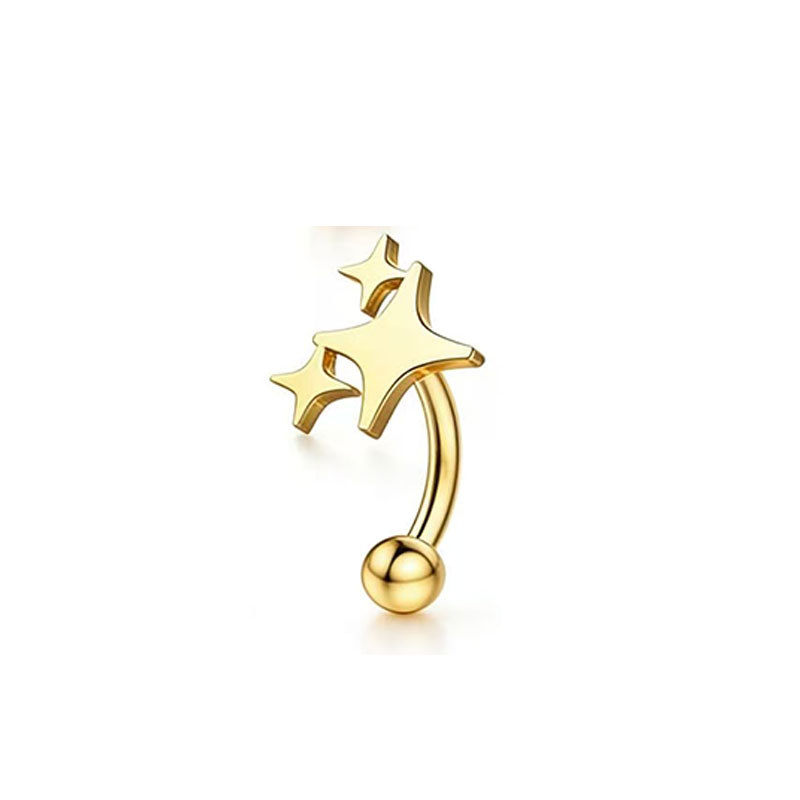 Fashion Stainless Steel Eyebrow Studs Zircon Heart Shape Piercing Jewelry Custom New Style - Image 2