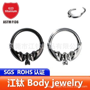G23 Titanium Nose Stud Butterfly Wing Halloween Body Piercing Nose Ring