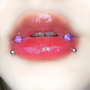 Opal Lip Ring Horseshoe Ring 316L Surgical Steel Lip Piercing Jewelry 12mm 1.2mm