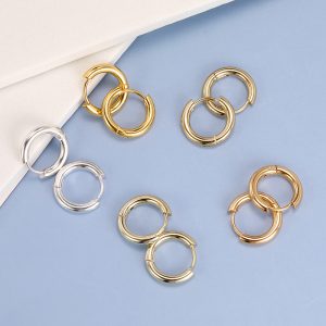 Colorful Paint Titanium Steel Geometric Earrings for Unisex Punk Wholesale