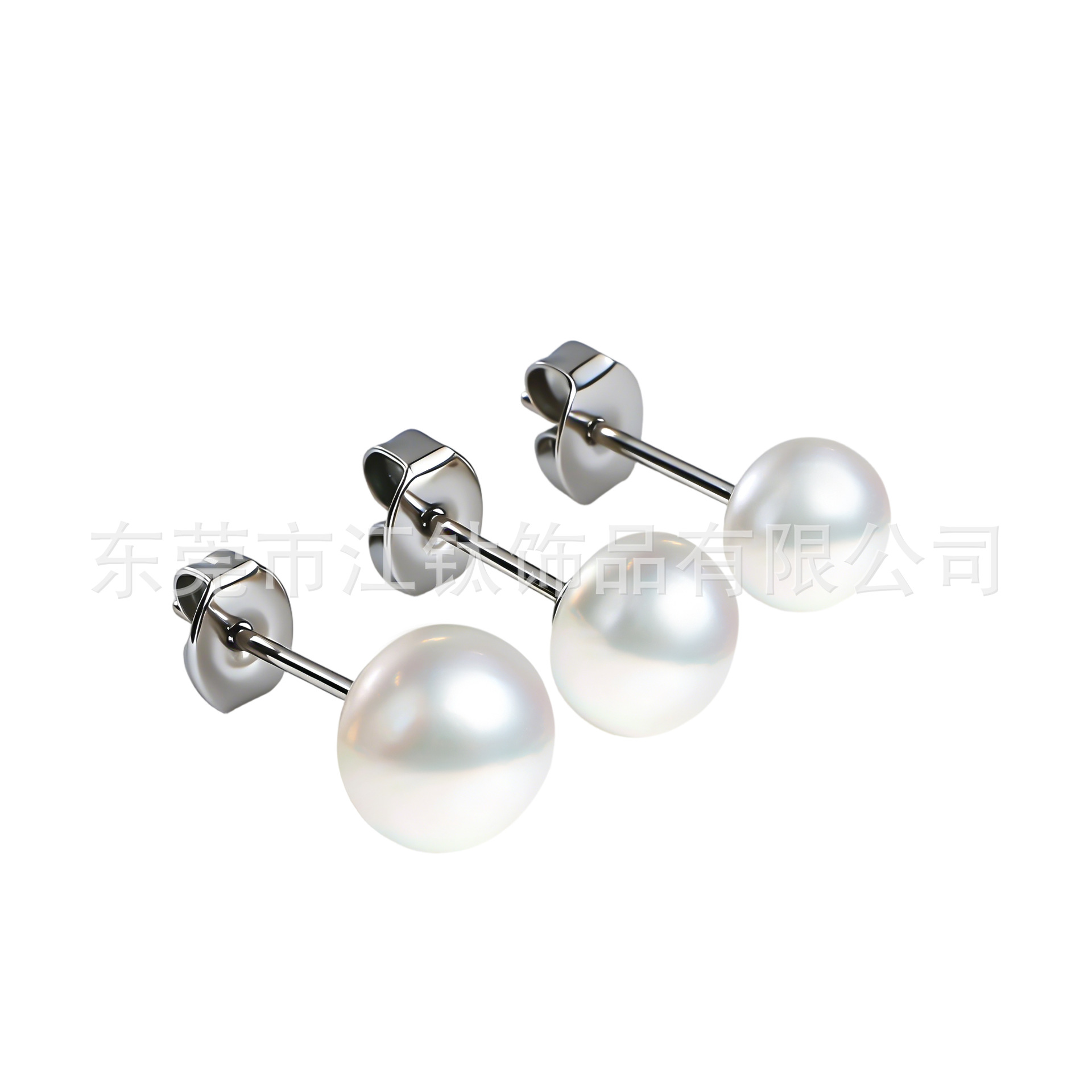 G23 Titanium Alloy Natural Freshwater Pearl Cartilage Ear Stud - 0.8x11x8mm - Image 5