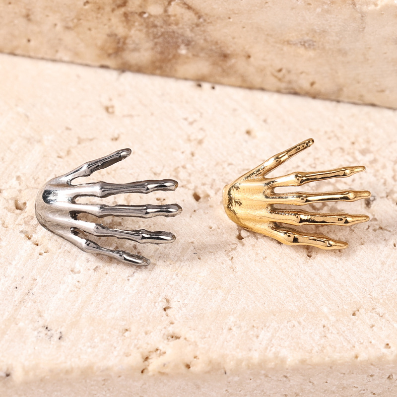 Zesen F136 Titanium Alloy Skull Palm Ear Stud Lip Stud Lip Ornament G23 Piercing Jewelry Internal Thread Titanium Ear Jewelry - Image 2