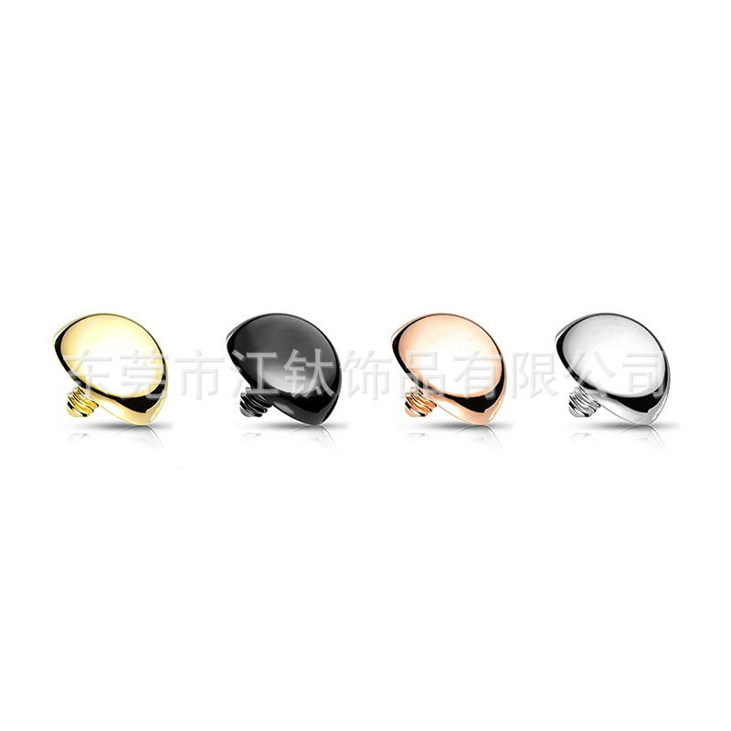 G23 Titanium Hemisphere Lip Nail Earring - Flat Back Stud for Cartilage Piercing - Image 5
