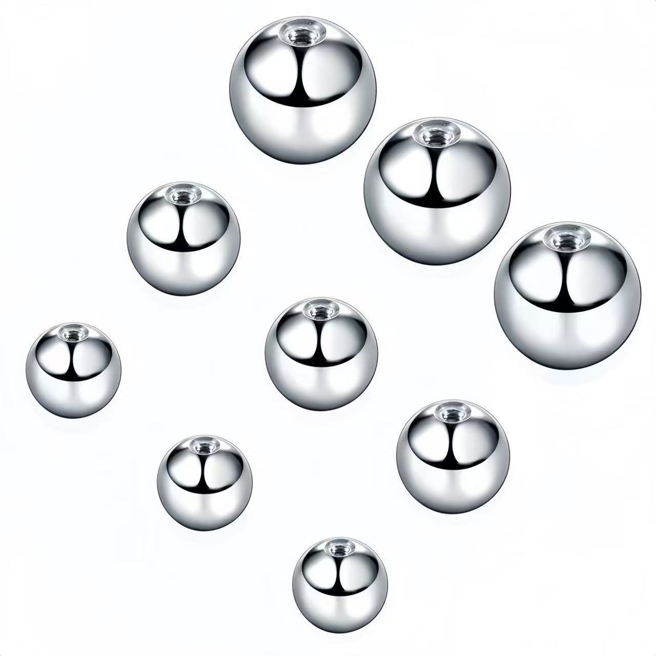 F136 Titanium Alloy Internal Thread Ball Ear Stud Replacement Parts 16G 8mm Lip Stud Eyebrow Stud Tongue Stud Piercing Jewelry - Image 3
