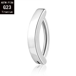 G23 Titanium Arc Curved Bar Navel Buckle Fine Polishing Belly Button Ring F136 Titanium Alloy Body Piercing Jewelry Gold with Crystal