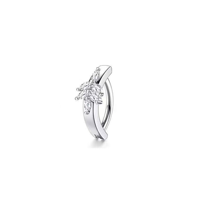 Simple Stainless Steel Unisex Zircon Navel Ring Body Piercing Jewelry Gold Plated Belly Button Ring - Image 3
