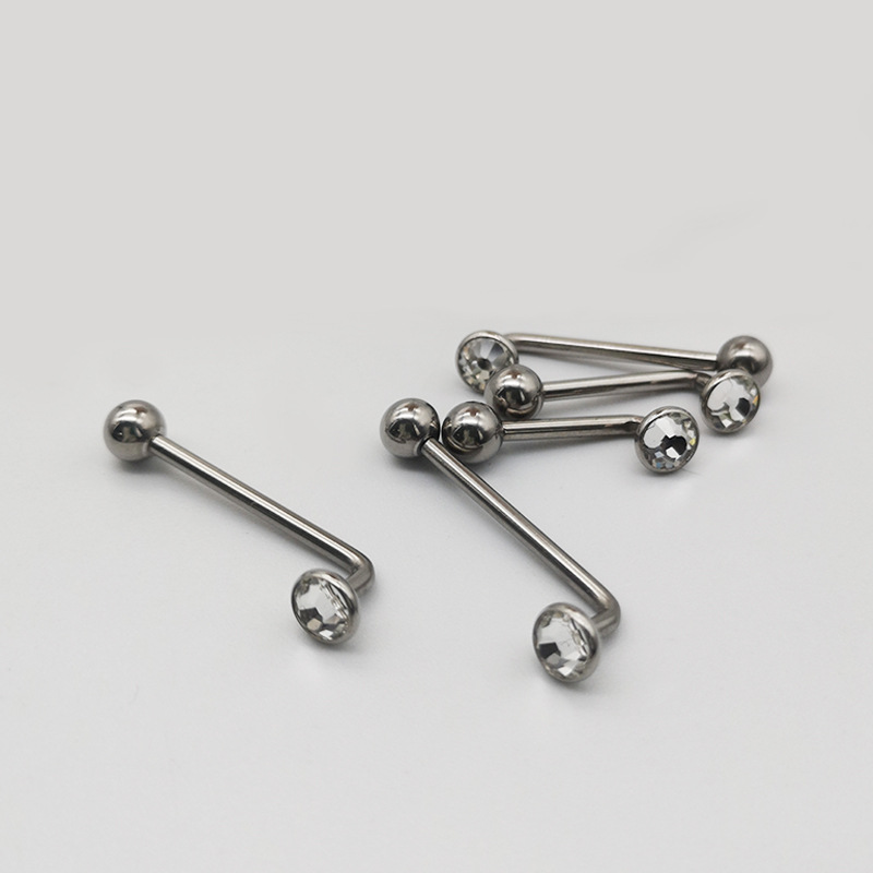 F136 Titanium Female Ring Inlaid with Czech Diamond Ball Inner Teeth G23 Titanium Alloy Body Piercing Jewelry Wholesale - Image 4