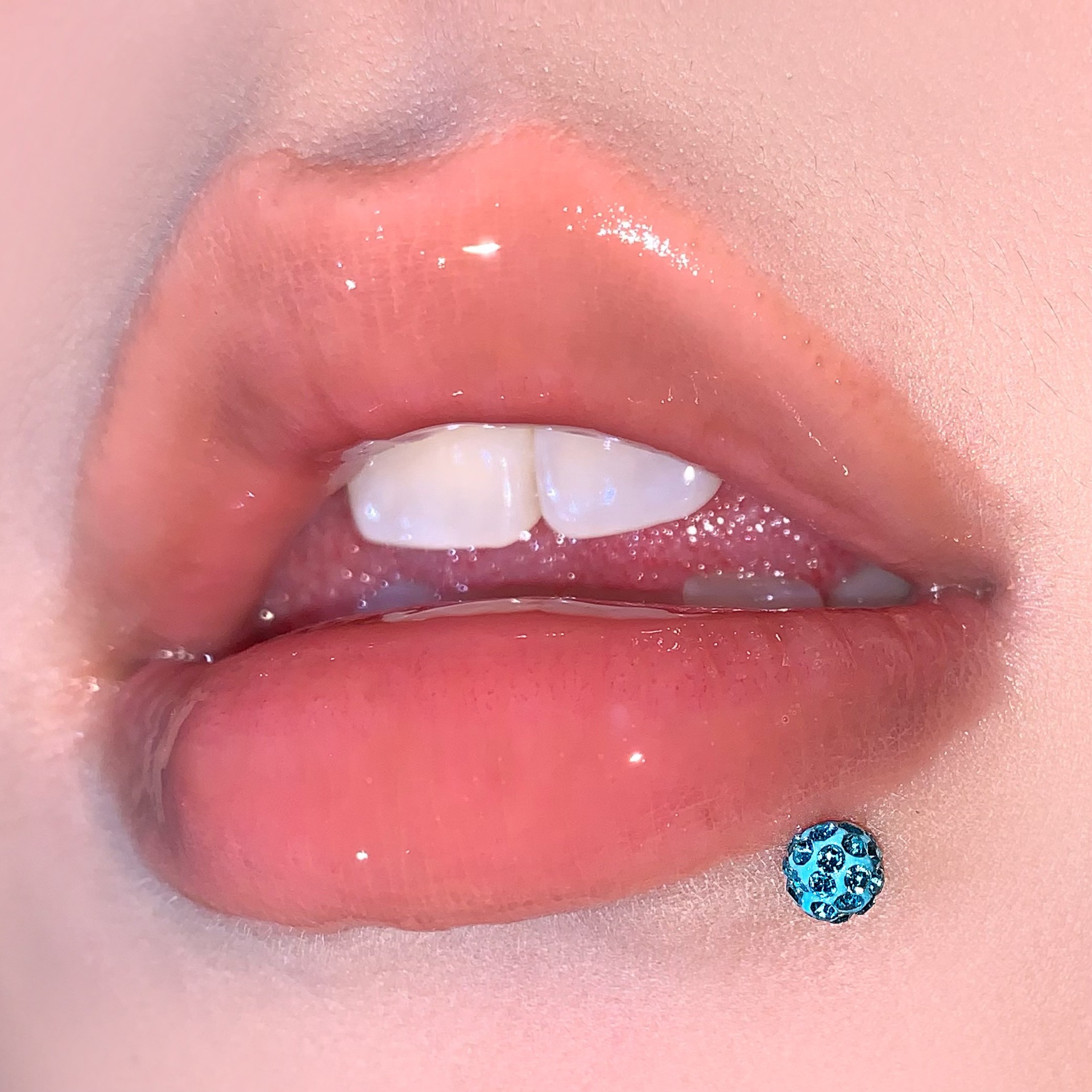 6-Color Shambhala Mud Ball Lip Labret Stud, Titanium Steel Straight Barbell, Ear Cartilage Stud, European American Style Piercing Jewelry Wholesale - Image 4
