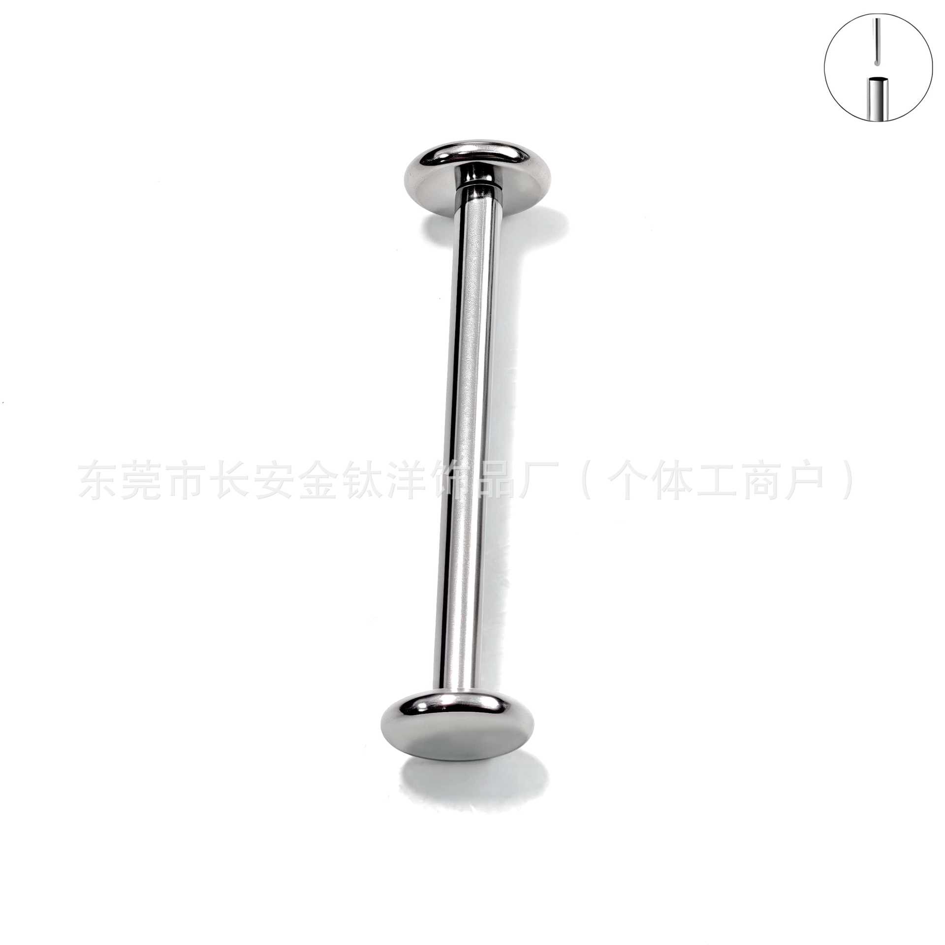 F136 Titanium Lip Nail Plug-In Flat Round Cake Earrings Ear Bone Nail Earrings G23 Titanium Alloy Body Piercing Jewelry - Image 4