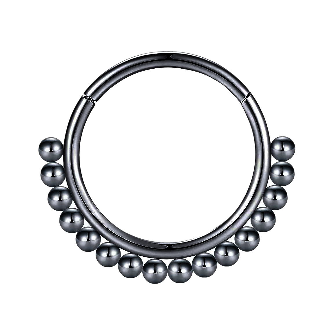 G23 Titanium Ball Nose Ring - Closed Hoop Multifunctional Earring, Titanium Alloy Piercing Jewelry - Image 4